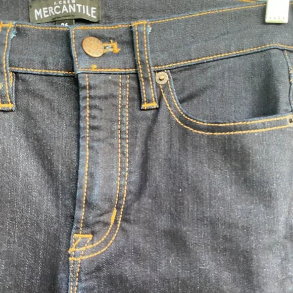 J. Crew Mercantile Women's Skinny Jeans Size 26 Actual 28X29 Dark Wash Stretch - Picture 11 of 16